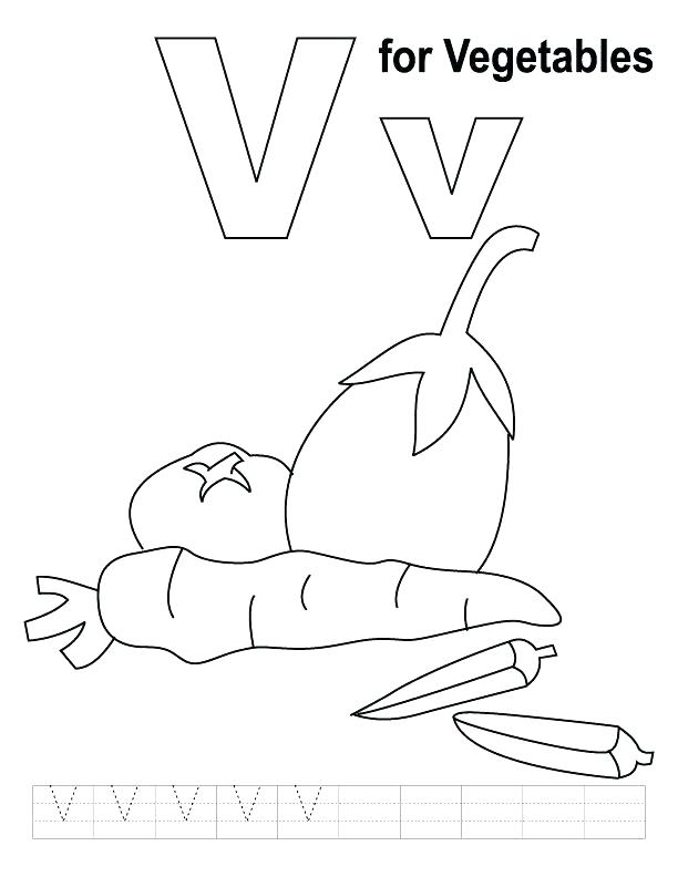 612x792 Letter V Coloring Page Letter V Coloring Page Preschool Alphabet