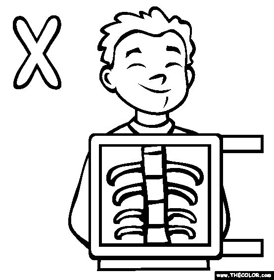 Letter X Coloring Pages