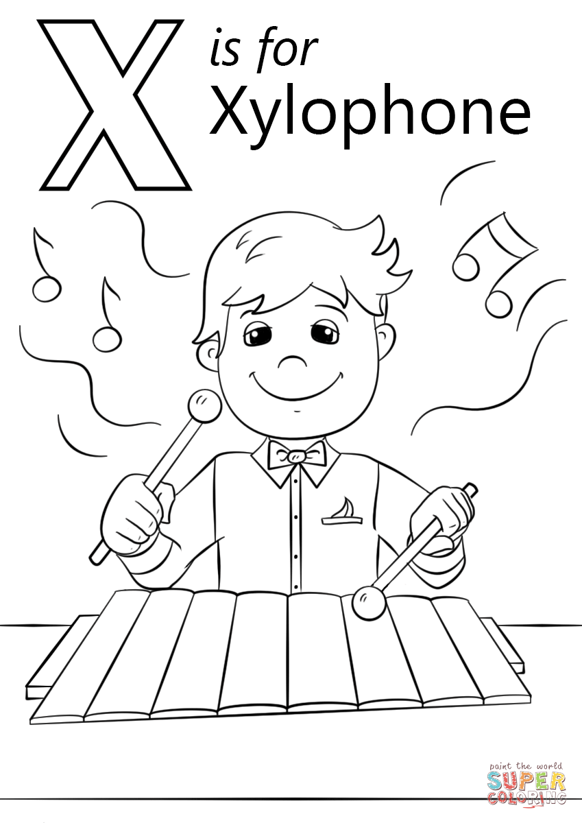 849x1200 Top Letter X Coloring Page Best Ideas