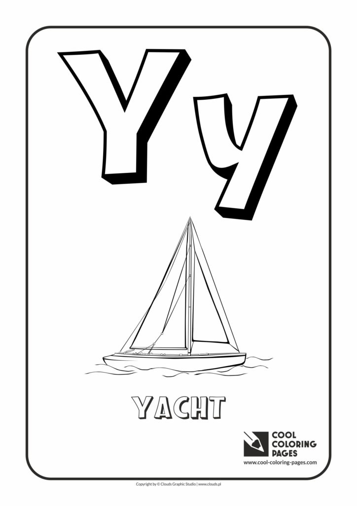 724x1024 Letter Y Coloring Alphabet Cool Pages Inside Page