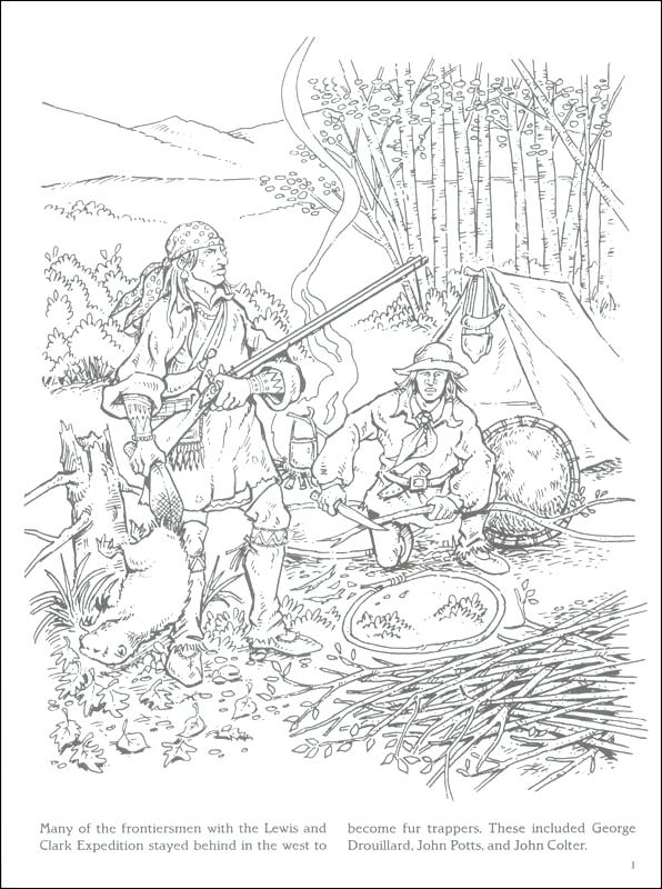 596x800 Lewis And Clark Coloring Pages Mountain Men History Of Fur