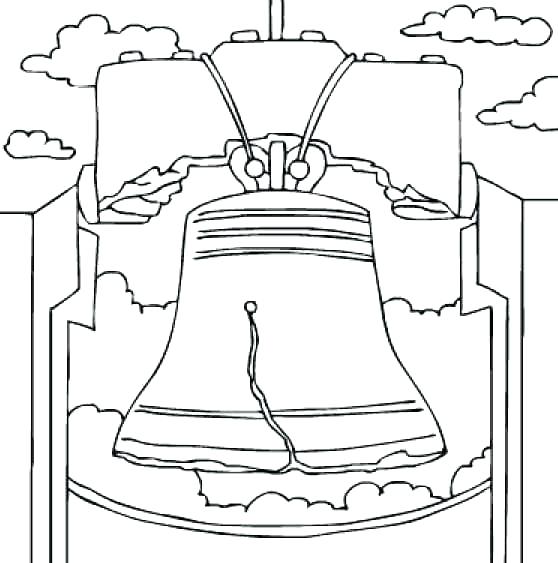 558x563 Free Printable Liberty Bell Coloring Page Pages Flag
