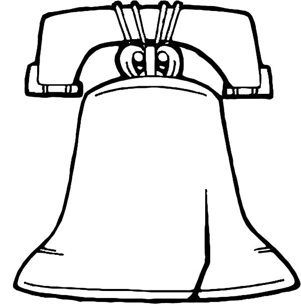 600x610 Liberty Bell Coloring Page