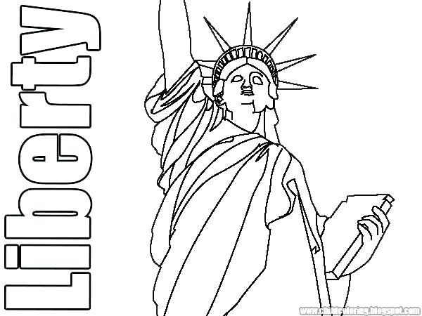 600x450 Statue Of Liberty Coloring Page As Well As Statue Of Liberty