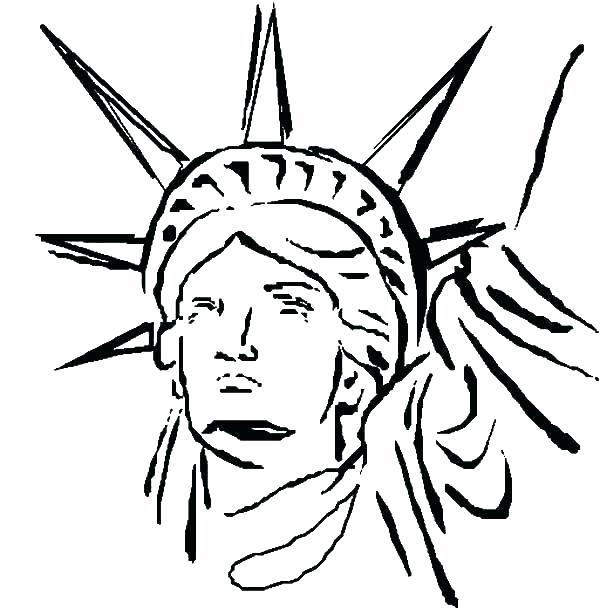 600x608 Statue Of Liberty Coloring Page Coloring Page Of Statue Of Liberty