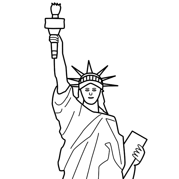625x625 Statue Of Liberty Coloring Pages