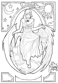 236x333 Free Printable Libra Adult Coloring Page. Download It In Pdf