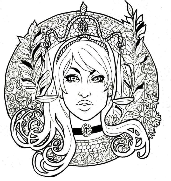 709x750 Astrology Coloring Pages Custom Adult Coloring Page Astrology
