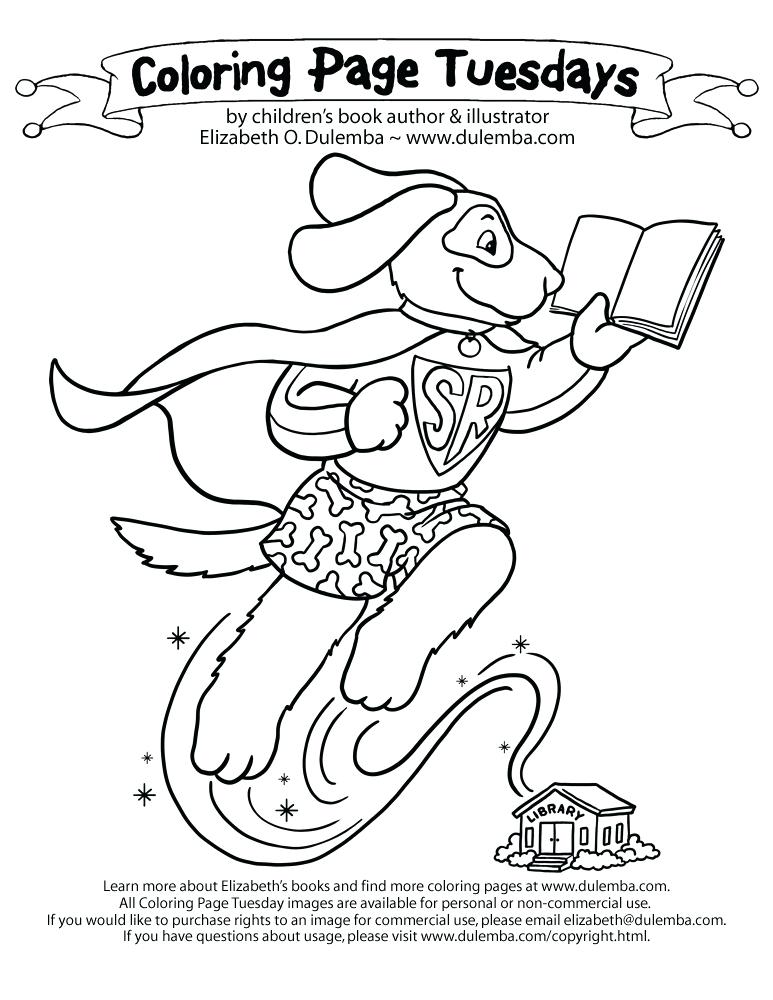 773x1000 Coloring Page Super Reader Primary School Librarian Emailed Me