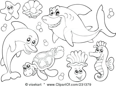 450x340 Ocean Animal Coloring Pages Marine Life Coloring Pages Pictures