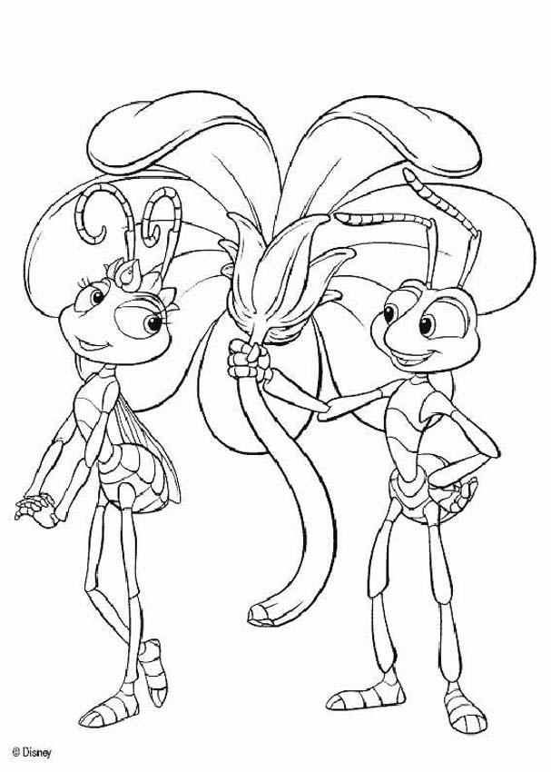 607x850 A Bugs Life Coloring Pages