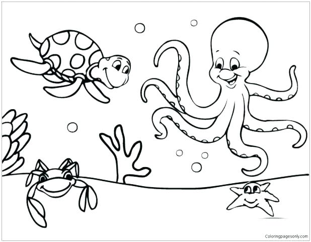 618x481 Coloring Pages Best Under The Sea Sleepover Images On Free Sea