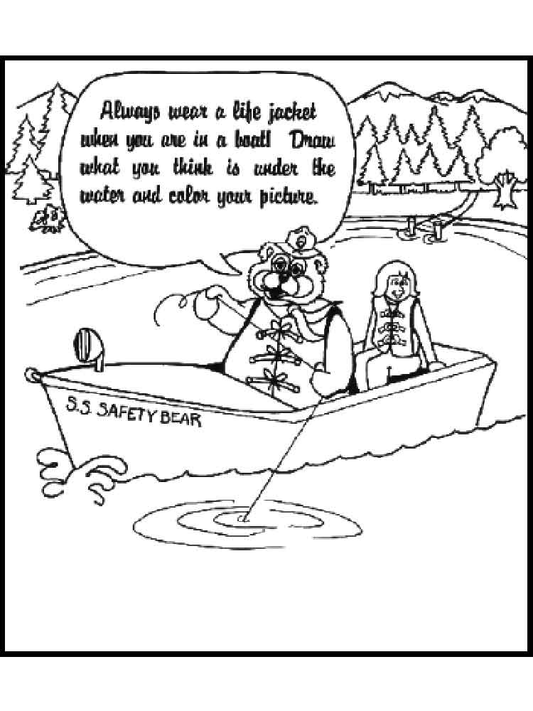 750x1000 Boating Safety Coloring Pages. Free Printable Boating Safety