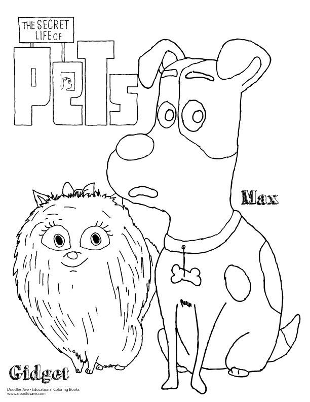 612x792 Doodles Ave Secret Lives Of Pets Max Gidget Secret Life