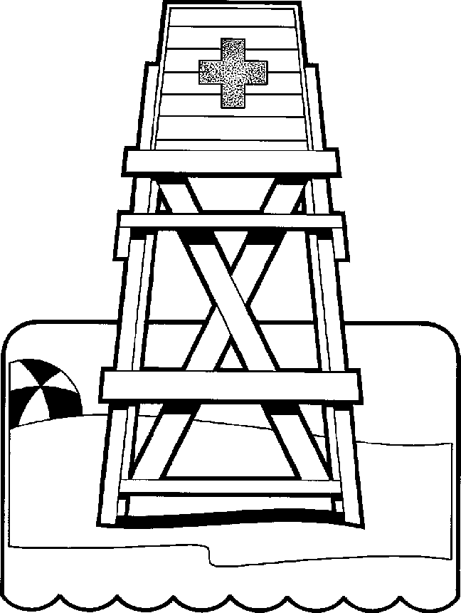 648x861 Lifeguard Chair Coloring Page