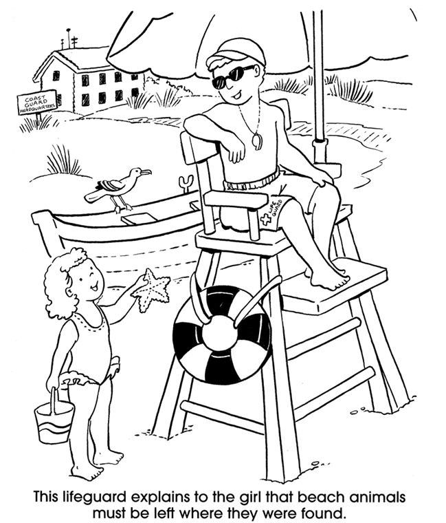649x760 Lifeguard Chair Coloring Pages