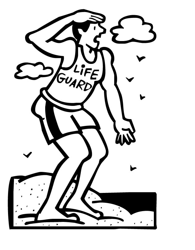 630x810 Lifeguard Coloring Page