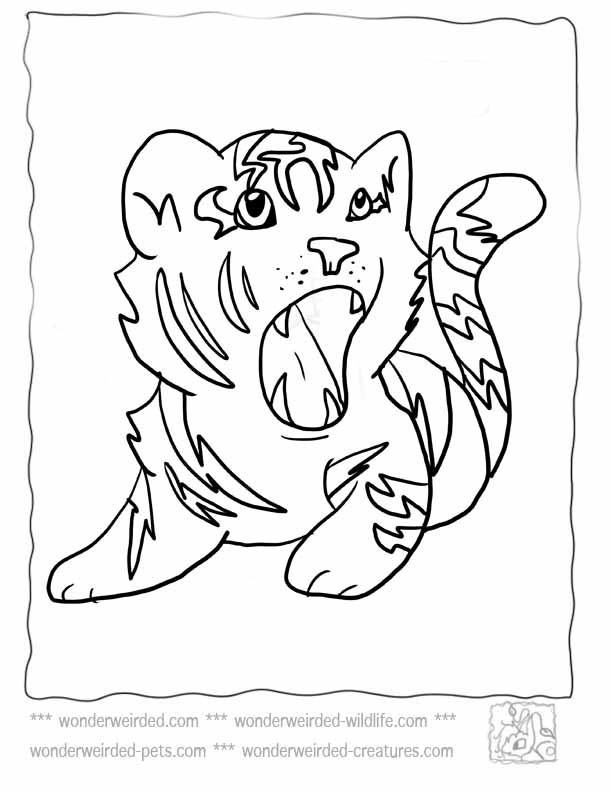 612x792 Cute Tiger Coloring Pages