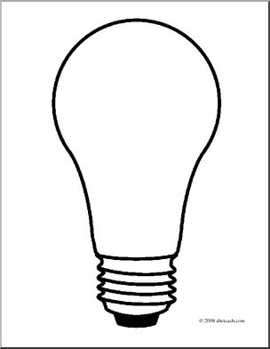 304x392 Clip Art Light Bulb 2 (Coloring Page) I Abcteach