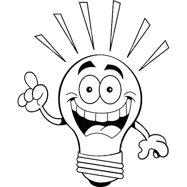 600x600 I Have An Idea Light Bulb Coloring Pages