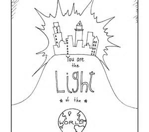 300x265 Jesus Is The Light Of The World Coloring Page