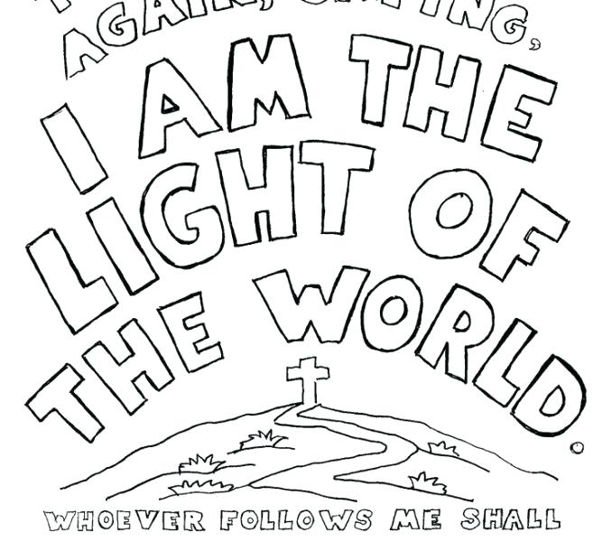 678x600 Jesus Is The Light Of The World Coloring Page
