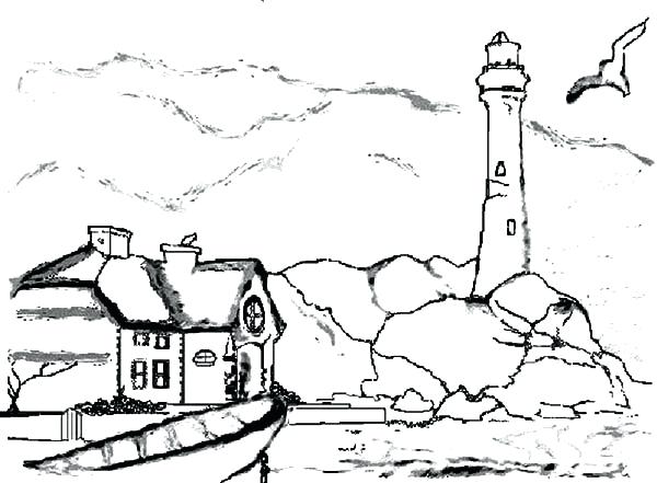 600x441 Lighthouse Coloring Pages Lighthouse Coloring Sheet Lighthouse