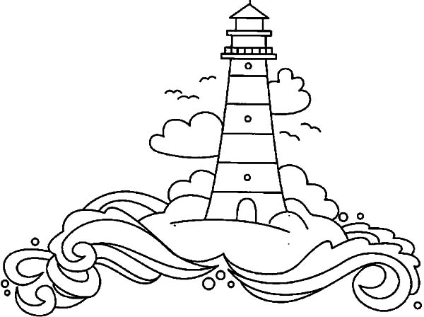 600x448 Lighthouse In The Land Of Dreams Coloring Pages