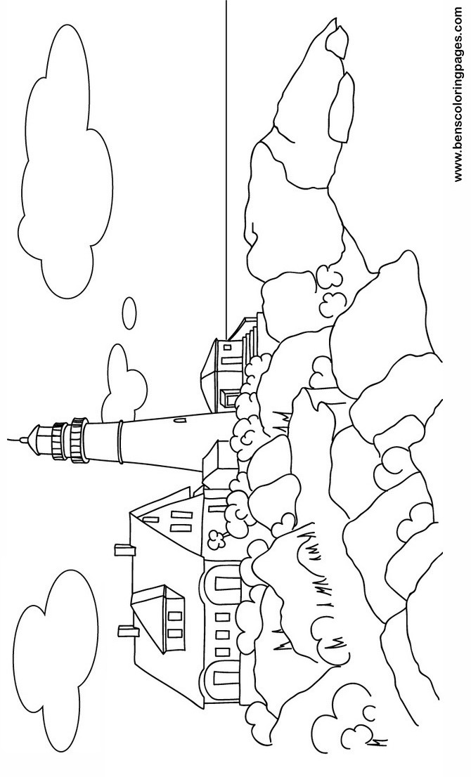 670x1106 Maine Light House Free Coloring Book