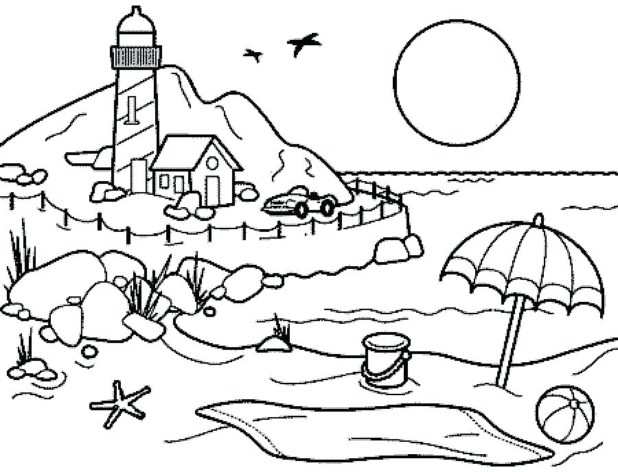 900x688 Lighthouse Coloring Page Lighthouse Coloring Page 1 Free Beach