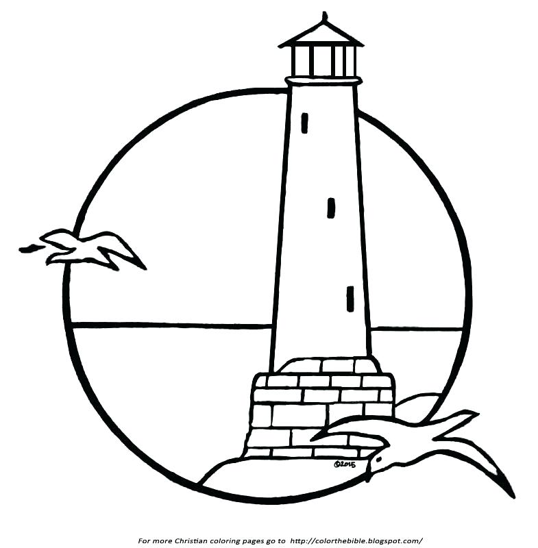 785x800 Lighthouse Coloring Pages