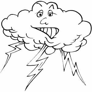 300x300 Lightning Coloring Page