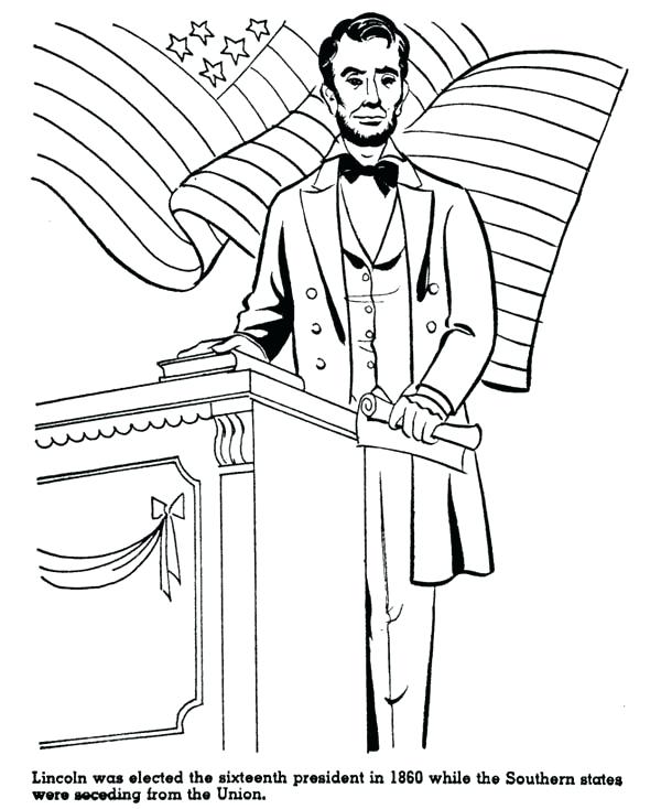 600x734 Abe Lincoln Coloring Page Free Download Coloring Page Abe Lincoln