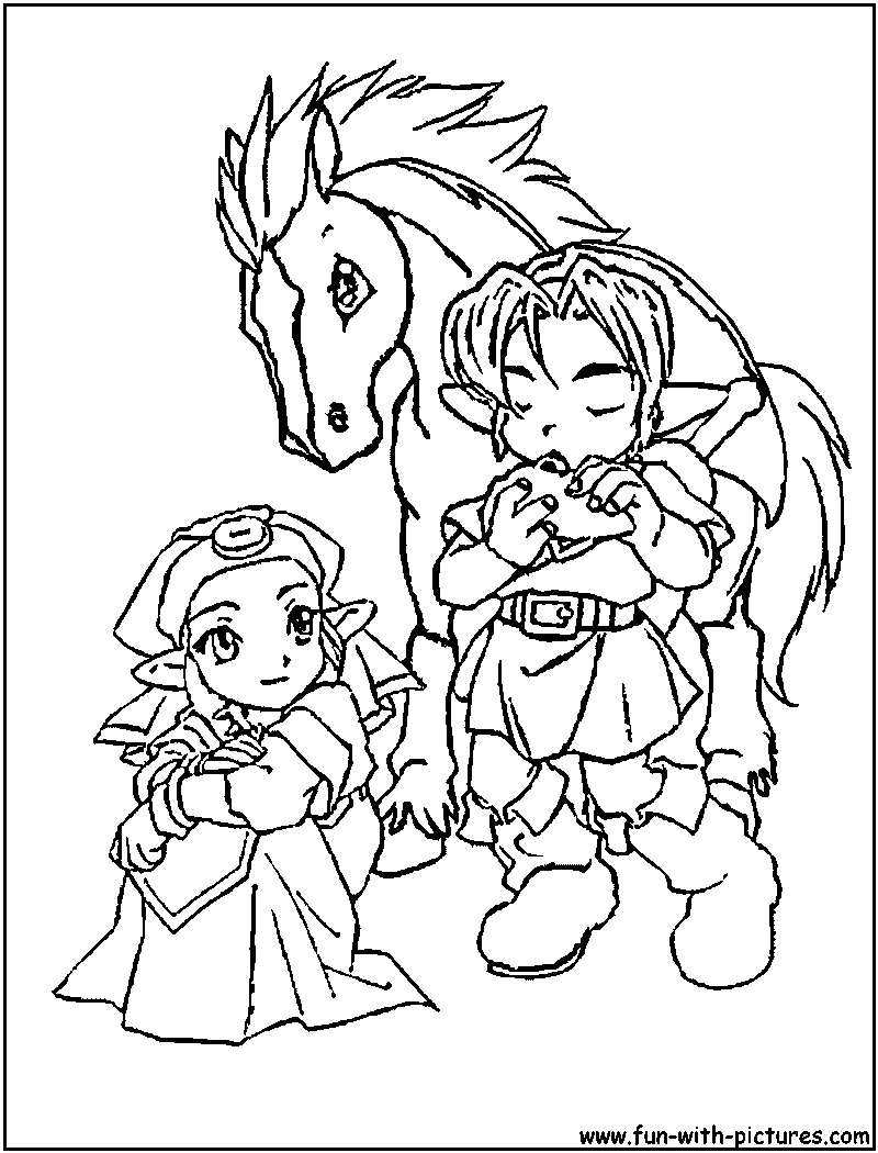 800x1050 Zelda Coloring Pages