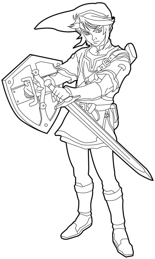 520x867 Zelda Coloring Pages Things For Haley Birthdays