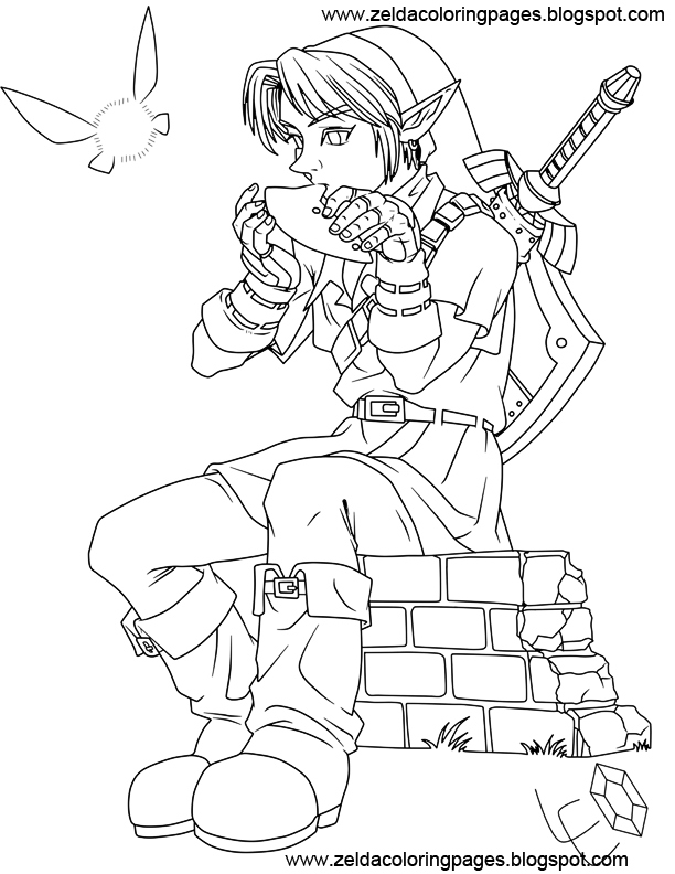 612x792 Link Coloring Pages Lovely Legend Zelda Majoras Mask Link Coloring