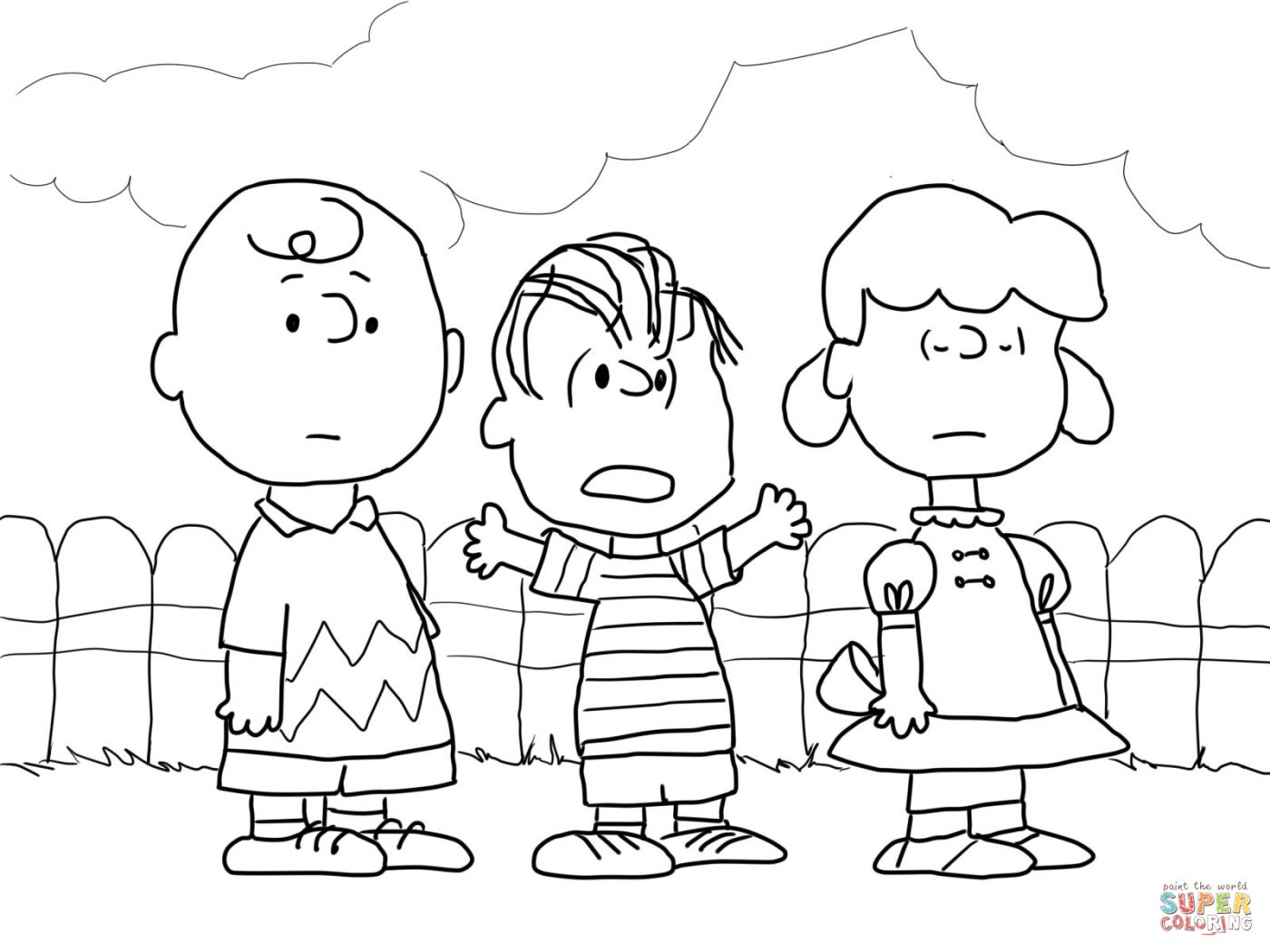 1400x1050 Charlie Brown Christmas Coloring Pages Pictures High Resolution