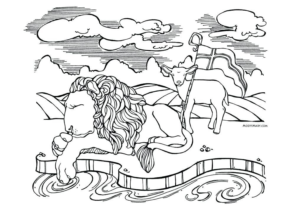 1024x744 Disney Coloring Pages Lion King Lamb Catholic Page
