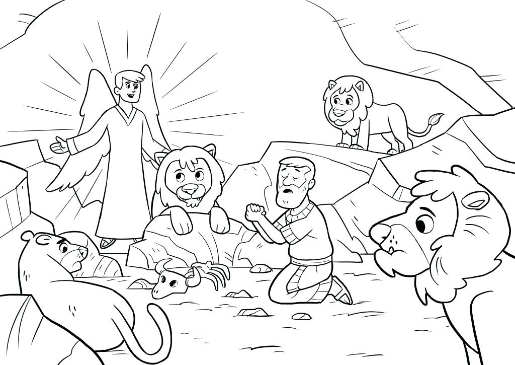 1024x725 Coloring Page Of In The Lions Den Coloring Page Lion Coloring Page