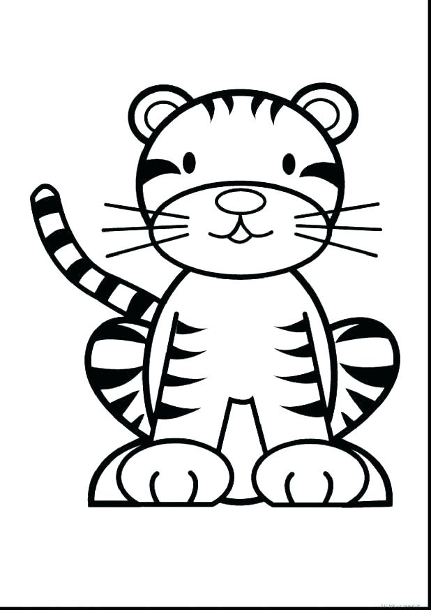 618x874 Printable Tiger Coloring Pages To Print Unbelievable Baby