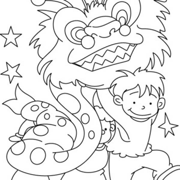 600x600 Group Of Kids Practising Lion Dance For Chinese New Year