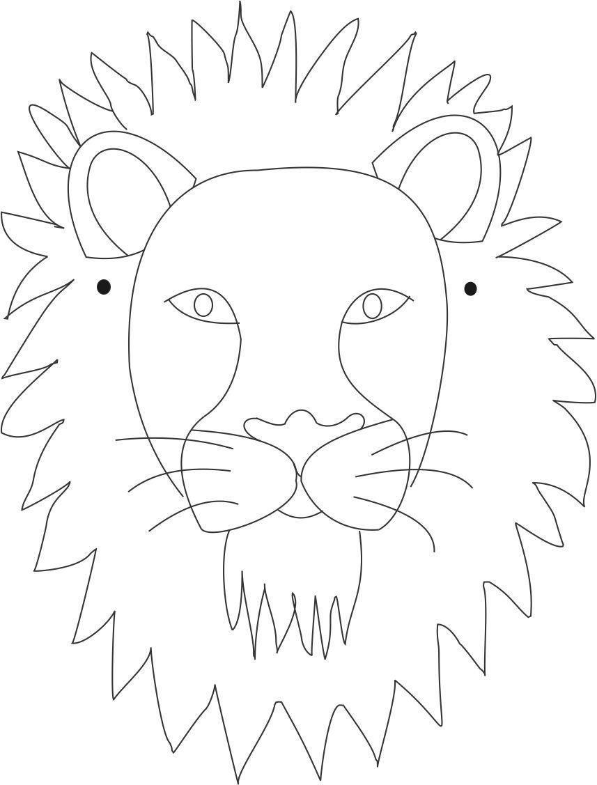 857x1127 Lion Mask Printable Coloring Page For Kids Coloring Pages