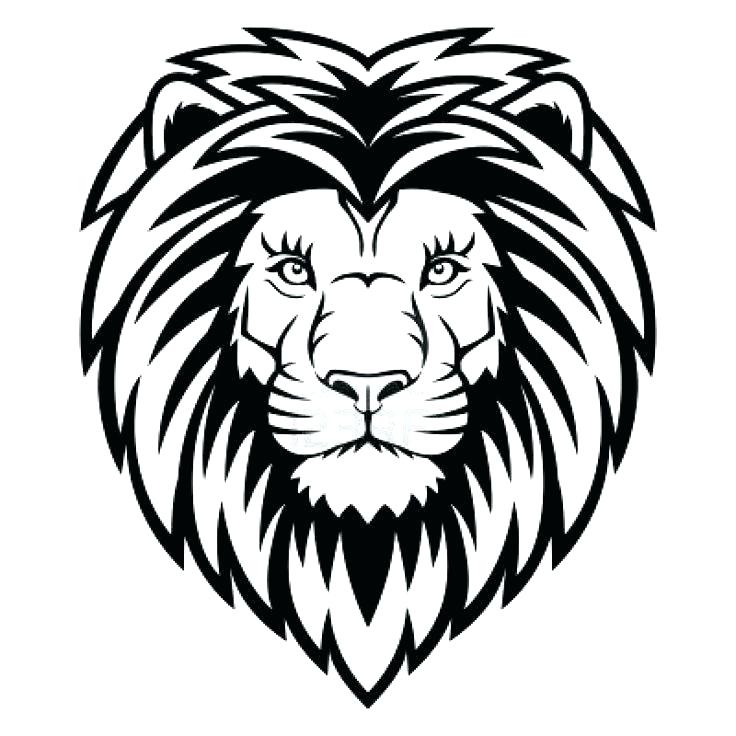 736x736 Lion Head Coloring Page