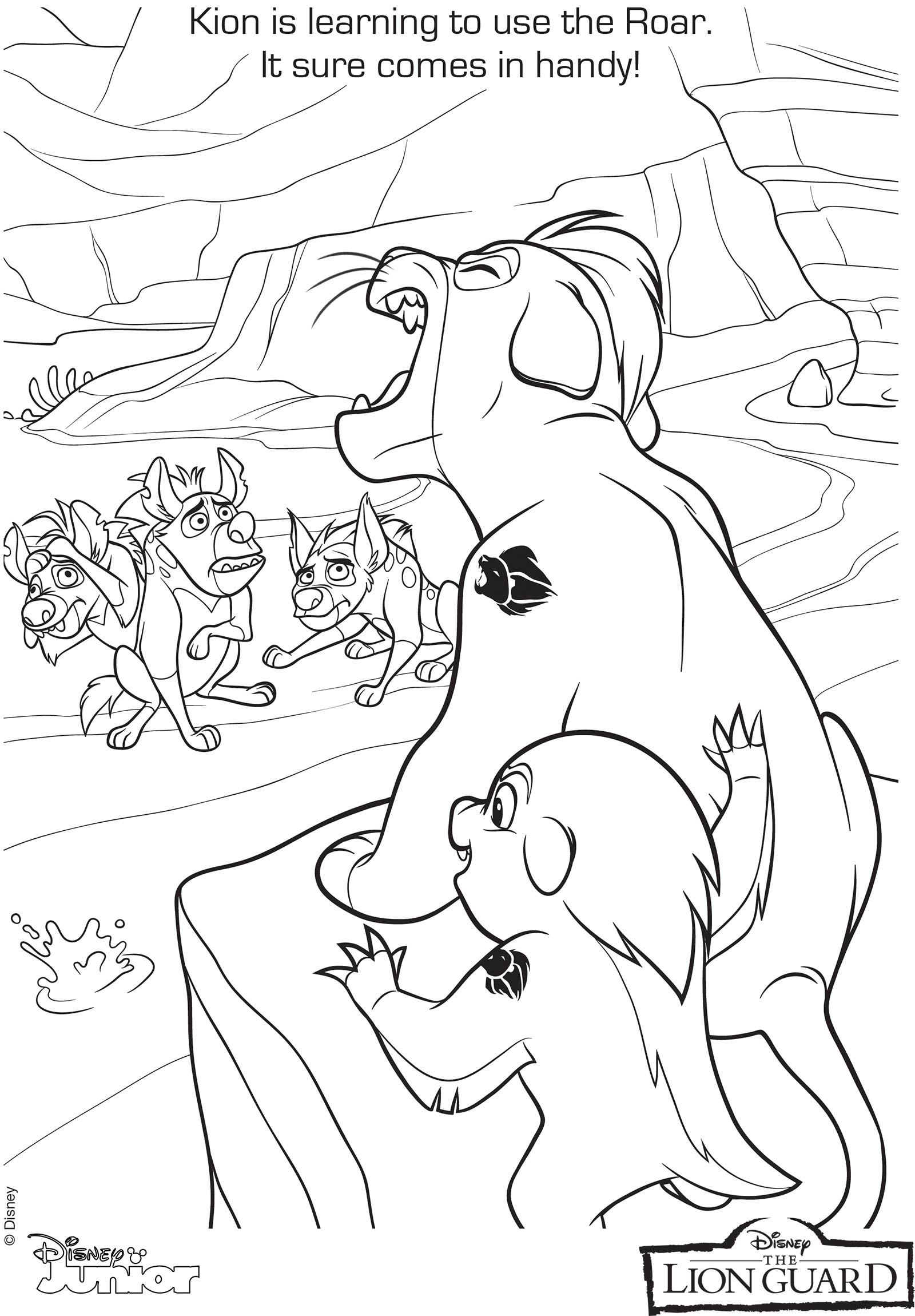 1600x2300 The Lion Guard Coloring Page Kion's Roar