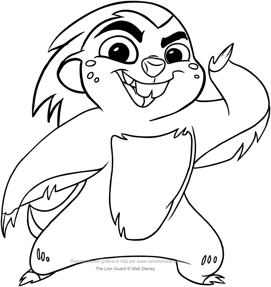 936x992 Banga (The Lion Guard) Coloring Page