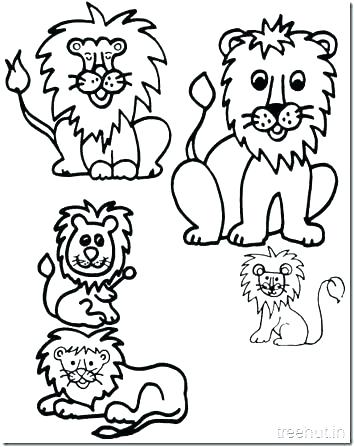 354x447 Coloring Pages Of A Lion