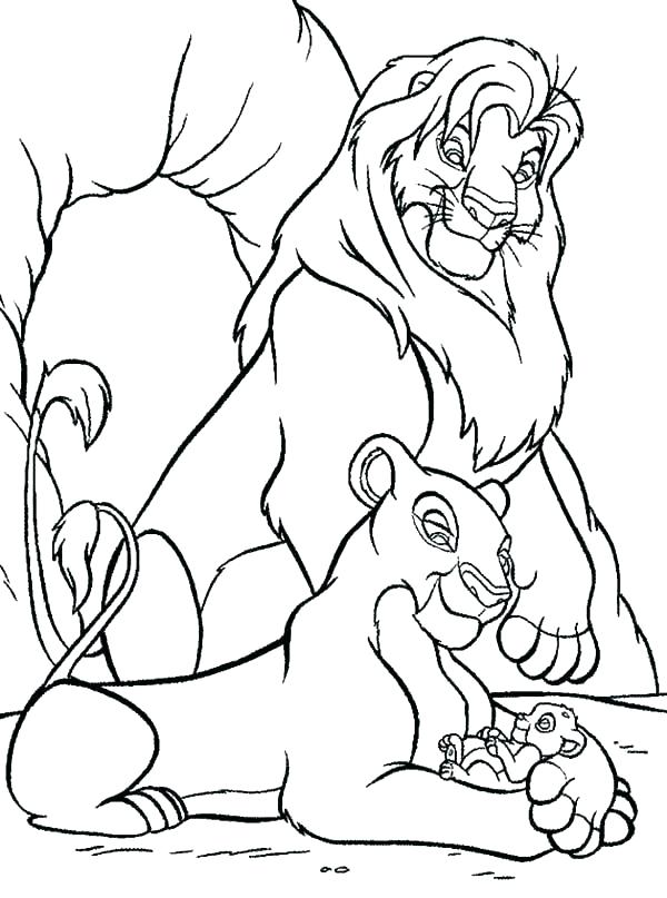 600x807 Coloring Picture Of A Lion Lion King 2 Coloring Pages Lion King