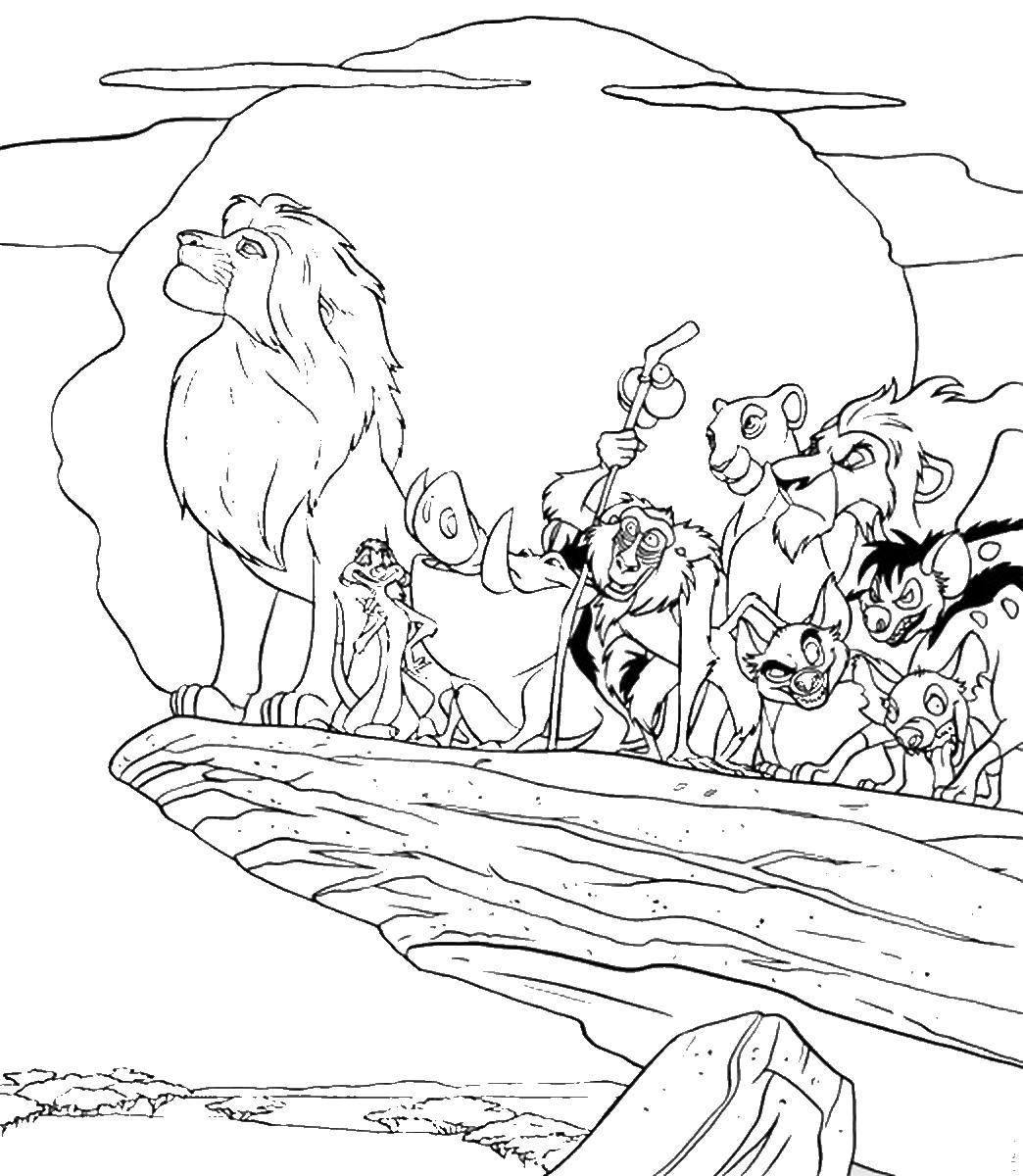 1044x1200 Lion King Coloring Pages