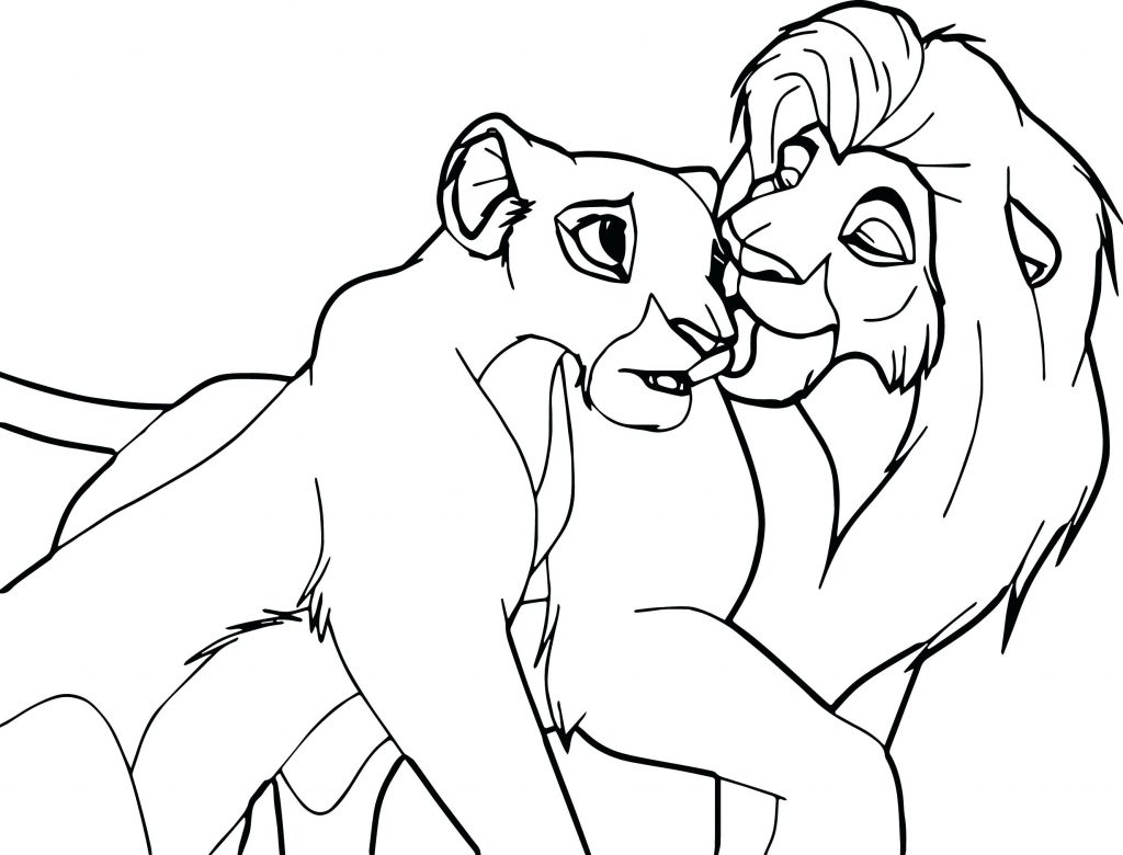 1024x780 Coloring Pages ~ Lion King Coloring Pages By 2 Kiara And Kovu Lion