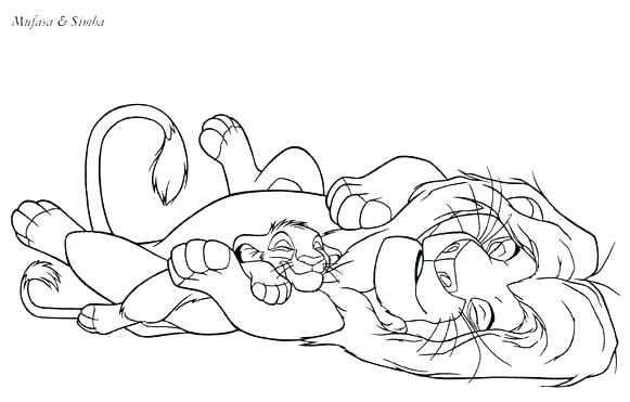 581x371 Mufasa And Scar Are Fighting The Lion King Coloring Page Wesmec.site